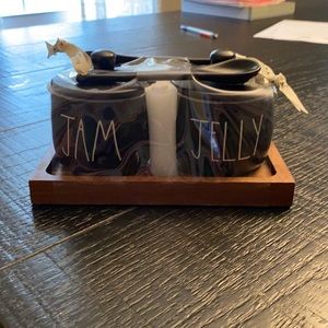 Rae dunn black jam and jelly set